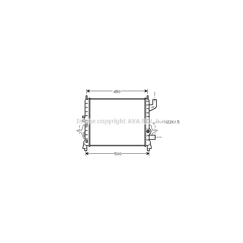 Radiateur, refroidissement du moteur AVA QUALITY COOLING RTA2238