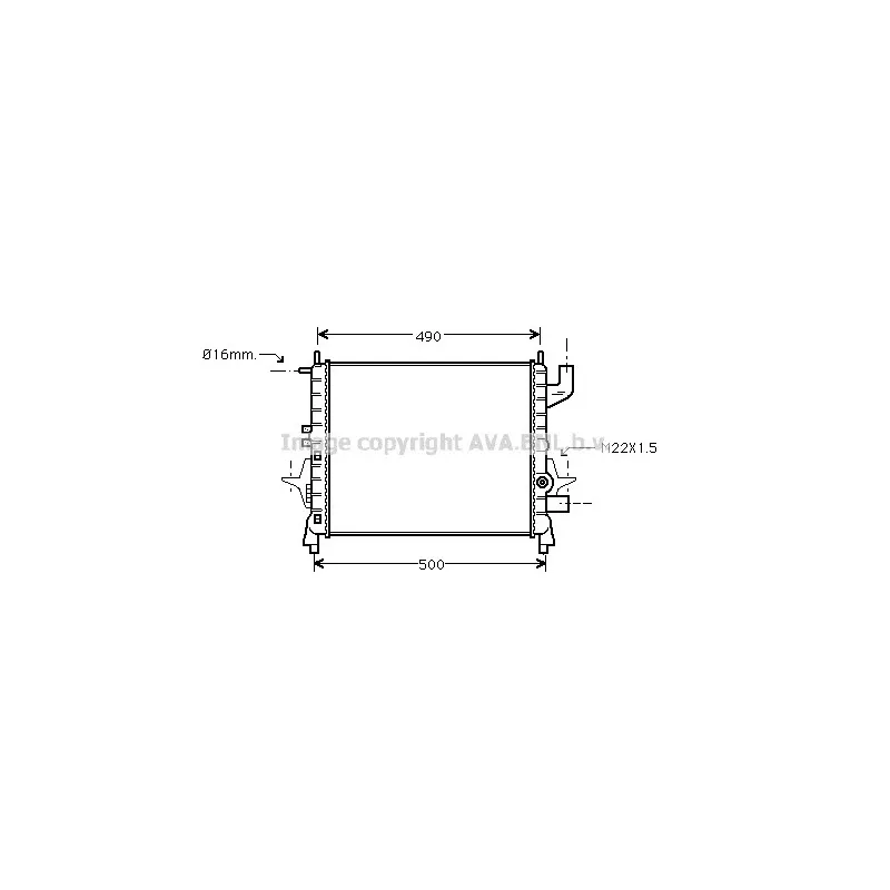 Radiateur, refroidissement du moteur AVA QUALITY COOLING RTA2262