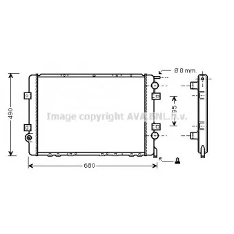 Radiateur, refroidissement du moteur AVA QUALITY COOLING
