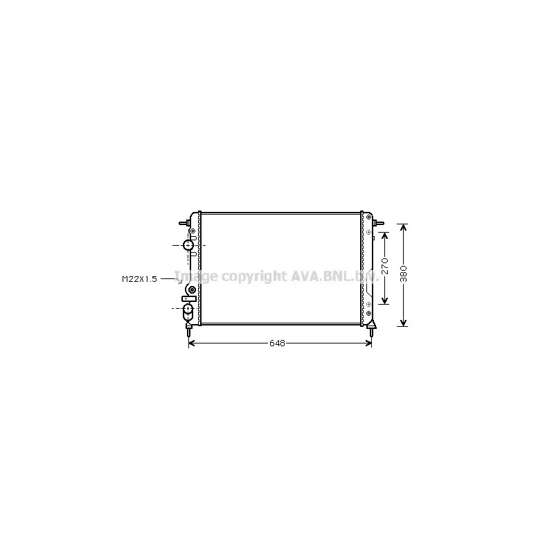 Radiateur, refroidissement du moteur AVA QUALITY COOLING RTA2266
