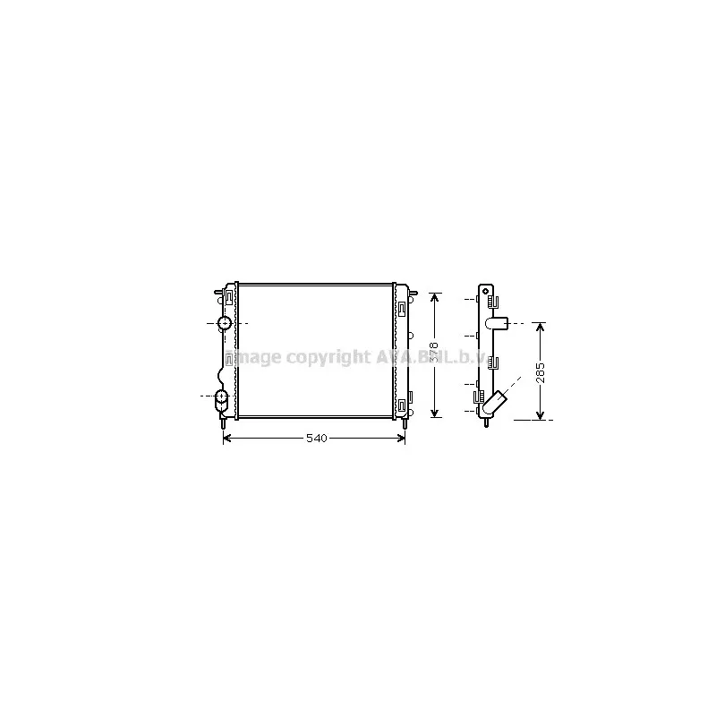 Radiateur, refroidissement du moteur AVA QUALITY COOLING RTA2270