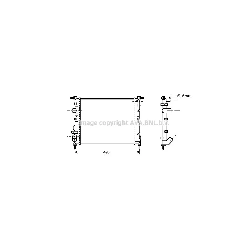 Radiateur, refroidissement du moteur AVA QUALITY COOLING RTA2271