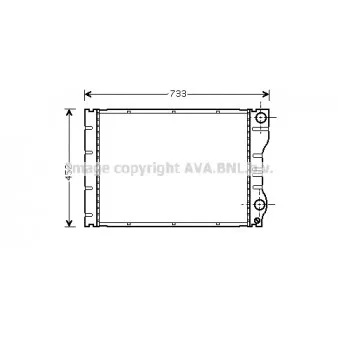 Radiateur, refroidissement du moteur AVA QUALITY COOLING RTA2293