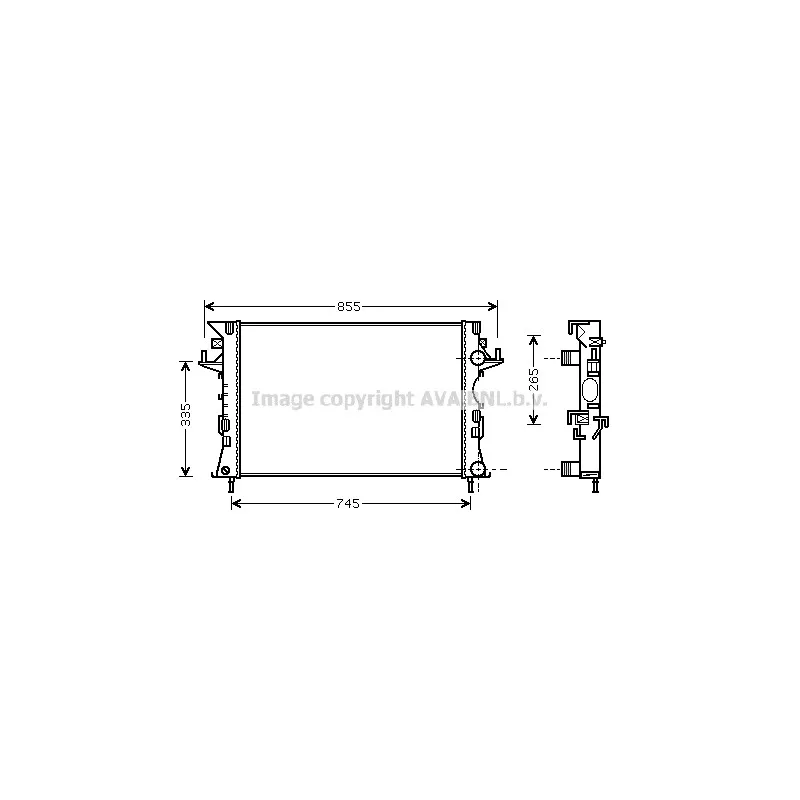 Radiateur, refroidissement du moteur AVA QUALITY COOLING RTA2300