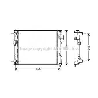 Radiateur, refroidissement du moteur AVA QUALITY COOLING RTA2303