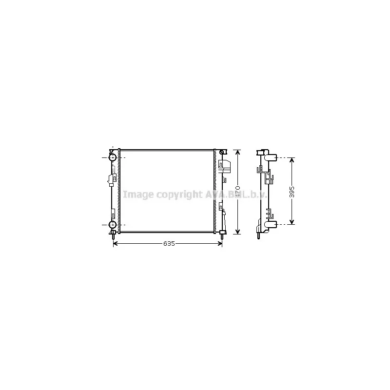Radiateur, refroidissement du moteur AVA QUALITY COOLING RTA2303