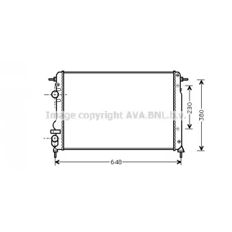 Radiateur, refroidissement du moteur AVA QUALITY COOLING RTA2312