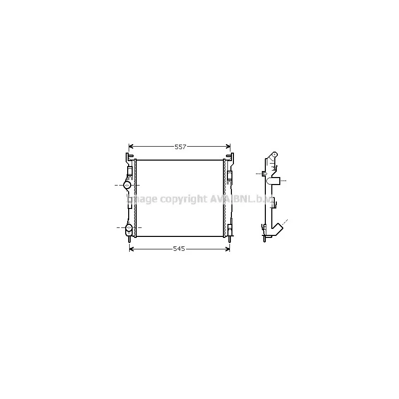 Radiateur, refroidissement du moteur AVA QUALITY COOLING RTA2326