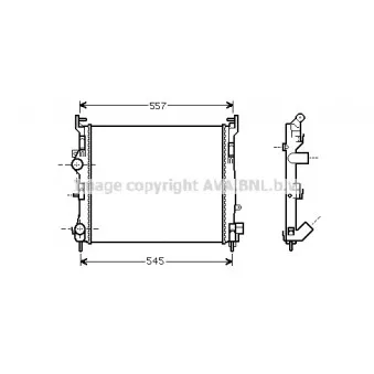 Radiateur, refroidissement du moteur AVA QUALITY COOLING RTA2362