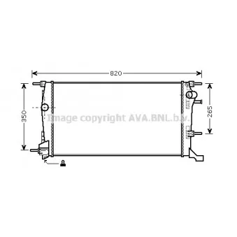 Radiateur, refroidissement du moteur AVA QUALITY COOLING RTA2409