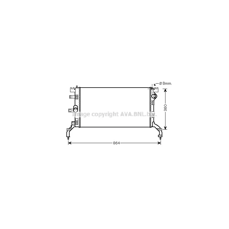 Radiateur, refroidissement du moteur AVA QUALITY COOLING RTA2415