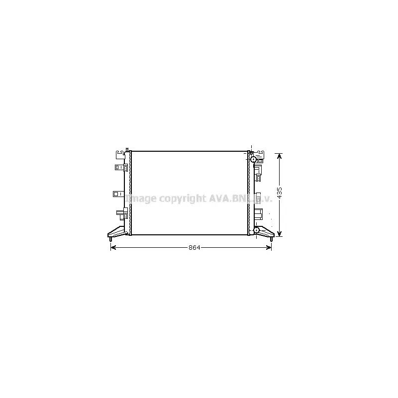 Radiateur, refroidissement du moteur AVA QUALITY COOLING RTA2425