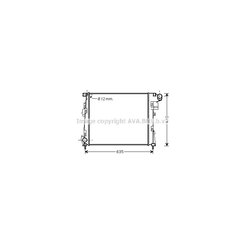Radiateur, refroidissement du moteur AVA QUALITY COOLING RTA2427