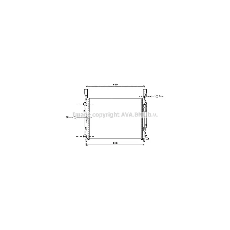 Radiateur, refroidissement du moteur AVA QUALITY COOLING RTA2469