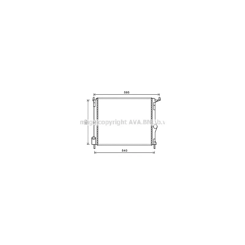 Radiateur, refroidissement du moteur AVA QUALITY COOLING RTA2476