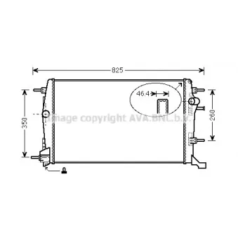 Radiateur, refroidissement du moteur AVA QUALITY COOLING RTA2616