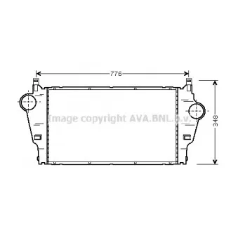 Intercooler, échangeur AVA QUALITY COOLING RTA4295