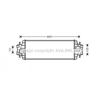 Intercooler, échangeur AVA QUALITY COOLING RTA4328