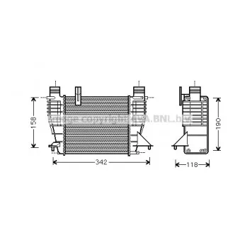 Intercooler, échangeur AVA QUALITY COOLING RTA4338