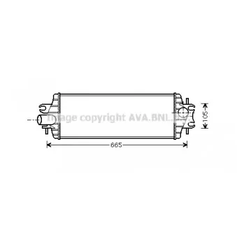 Intercooler, échangeur AVA QUALITY COOLING RTA4358