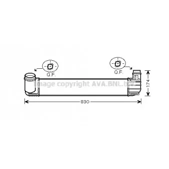 Intercooler, échangeur AVA QUALITY COOLING RTA4411