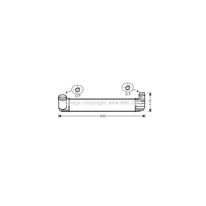 Intercooler, échangeur AVA QUALITY COOLING RTA4411