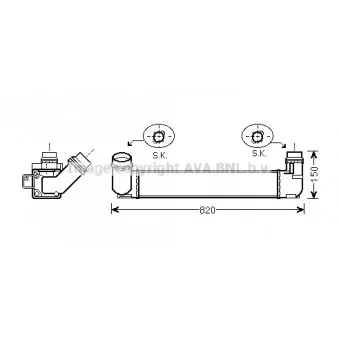 Intercooler, échangeur AVA QUALITY COOLING RTA4412