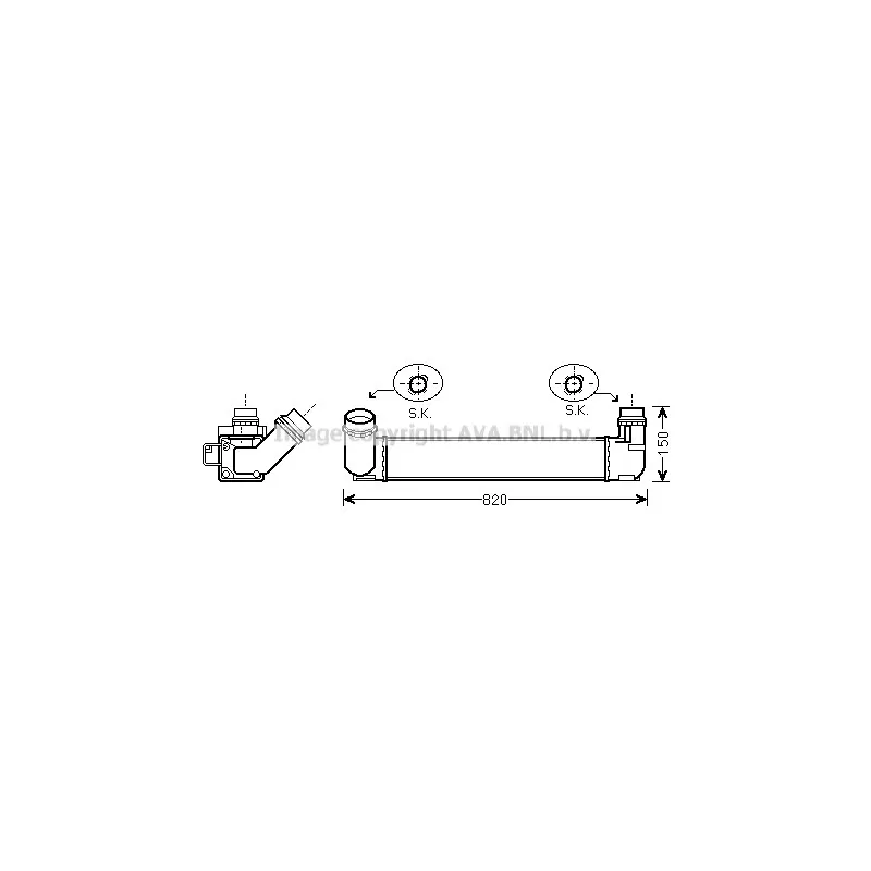 Intercooler, échangeur AVA QUALITY COOLING RTA4412