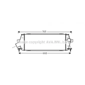 Intercooler, échangeur AVA QUALITY COOLING RTA4456