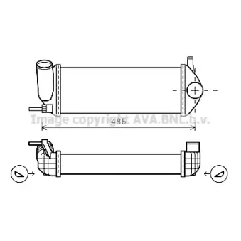 Intercooler, échangeur AVA QUALITY COOLING RTA4484