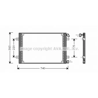 Condenseur, climatisation AVA QUALITY COOLING RTA5234
