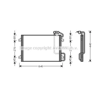Condenseur, climatisation AVA QUALITY COOLING RTA5273