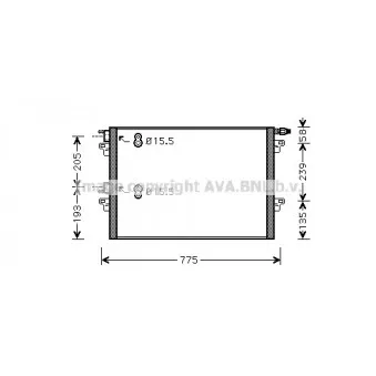 Condenseur, climatisation AVA QUALITY COOLING RTA5382