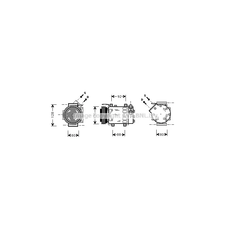 Compresseur, climatisation AVA QUALITY COOLING RTAK039