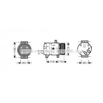 Compresseur, climatisation AVA QUALITY COOLING RTAK069