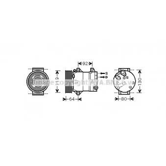 Compresseur, climatisation AVA QUALITY COOLING RTAK429