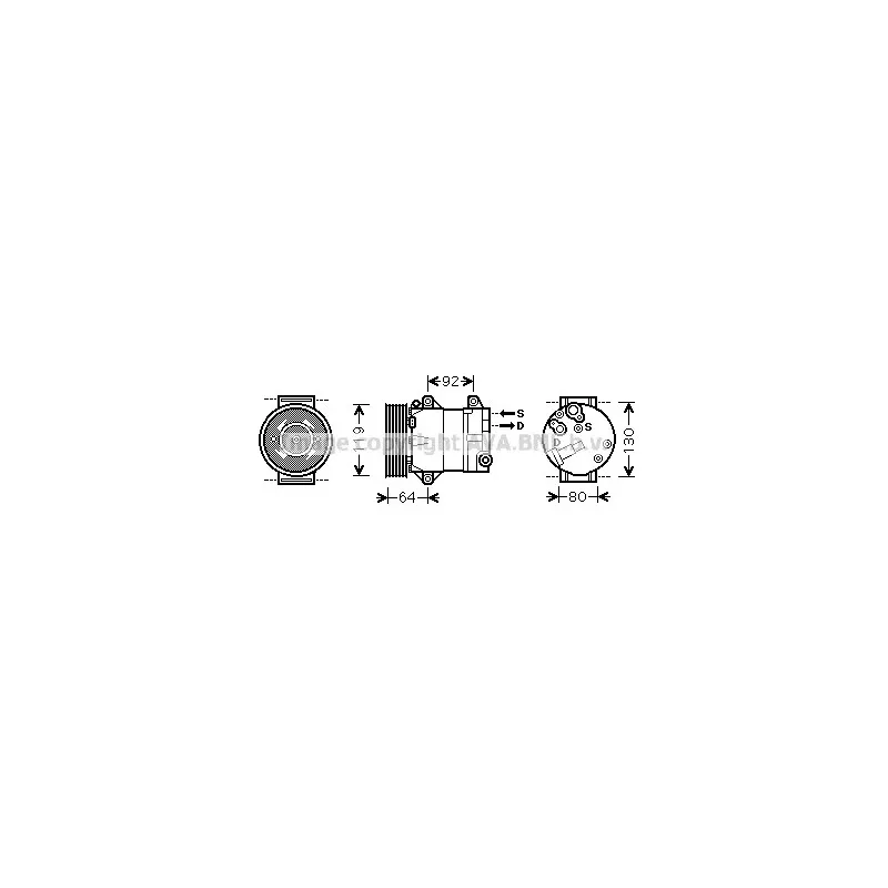Compresseur, climatisation AVA QUALITY COOLING RTAK429