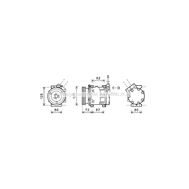 Compresseur, climatisation AVA QUALITY COOLING RTAK479