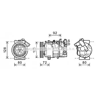 Compresseur, climatisation AVA QUALITY COOLING RTAK489
