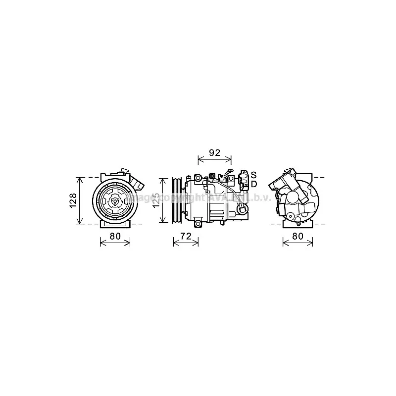 Compresseur, climatisation AVA QUALITY COOLING RTAK489
