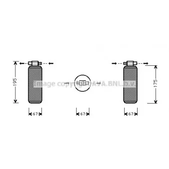 Filtre déshydratant, climatisation AVA QUALITY COOLING RTD015