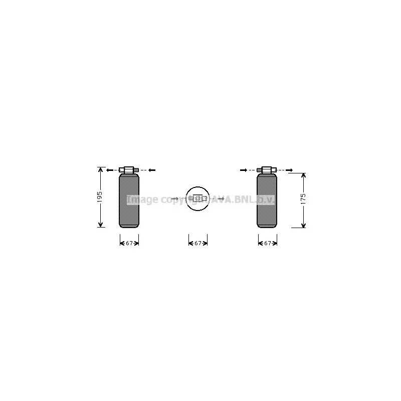 Filtre déshydratant, climatisation AVA QUALITY COOLING RTD015