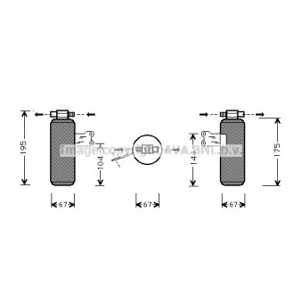 Filtre déshydratant, climatisation AVA QUALITY COOLING RTD027