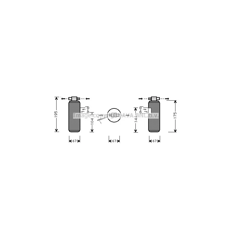 Filtre déshydratant, climatisation AVA QUALITY COOLING RTD027