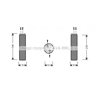 Filtre déshydratant, climatisation AVA QUALITY COOLING RTD094