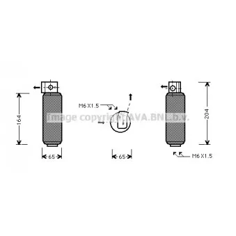 Filtre déshydratant, climatisation AVA QUALITY COOLING RTD252