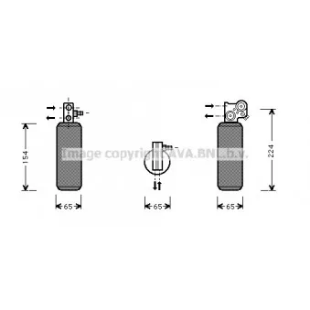 Filtre déshydratant, climatisation AVA QUALITY COOLING RTD254