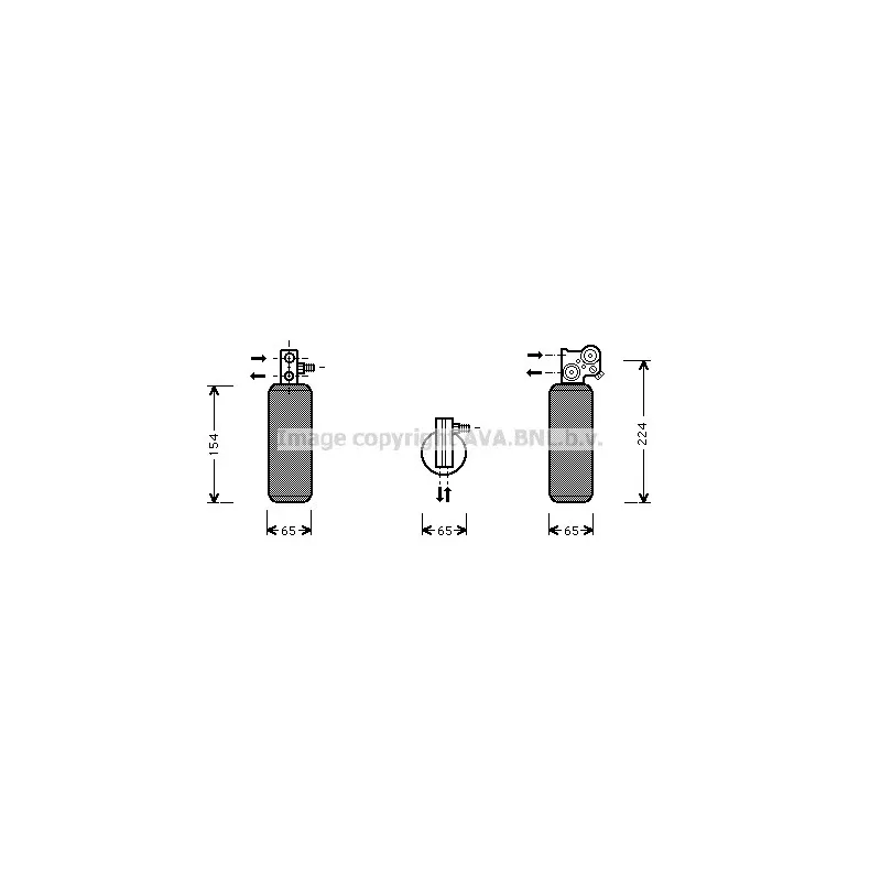 Filtre déshydratant, climatisation AVA QUALITY COOLING RTD254