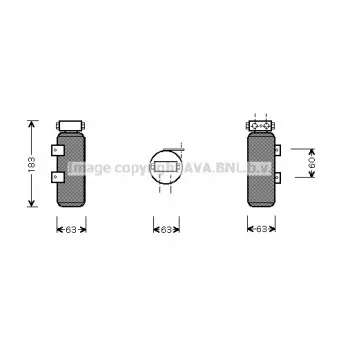 Filtre déshydratant, climatisation AVA QUALITY COOLING RTD287