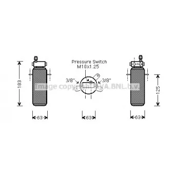 Filtre déshydratant, climatisation AVA QUALITY COOLING RTD337